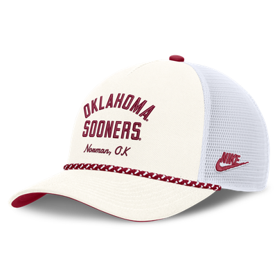 Oklahoma Sooners Nike Unisex Mascot Rope Trucker Adjustable Hat - White