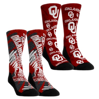 Oklahoma Sooners Rock Em Unisex Two-Piece Team Blast Crew Socks Set
