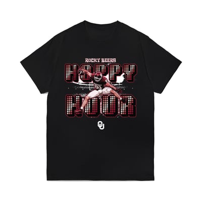 Rocky Beers Oklahoma Sooners Unisex Happy Hour Graphic T-Shirt - Black