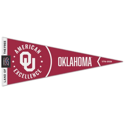 Oklahoma Sooners WinCraft 12" x 30" America 250 Premium Pennant