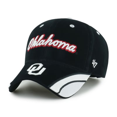 Oklahoma Sooners '47 Women's Velvet Denim Script MVP Adjustable Hat - Black