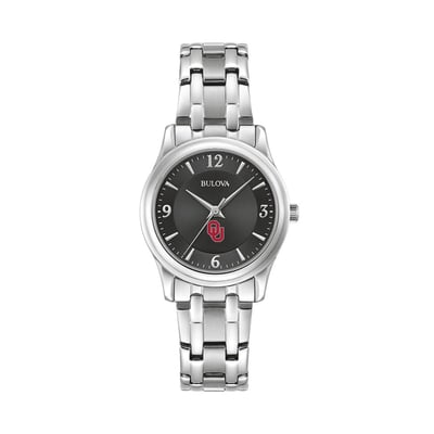 Oklahoma Sooners Bulova Women's Corporate Collection Stainless Steel Watch - Black