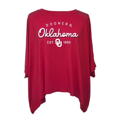 Oklahoma Sooners Flying Colors Apparel Women's Felicity Flowy T-Shirt - Crimson
