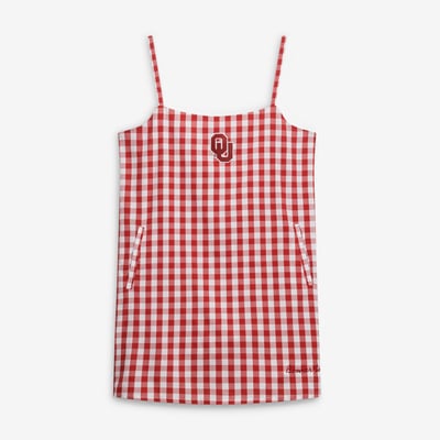 Oklahoma Sooners Gameday Social Women's Gingham Skort Dress - Crimson

