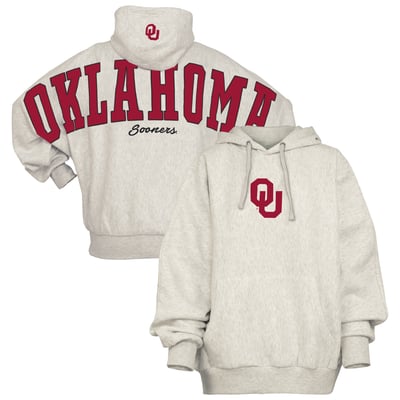 Oklahoma Sooners Pressbox Women's Belvedere Oversized Hoodie - Gray