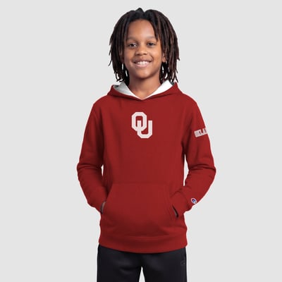 Oklahoma Sooners Champion Youth Fleece Hoodie - Crimson