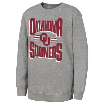 Oklahoma Sooners Outerstuff Youth Jet Stream Sweatshirt - Gray