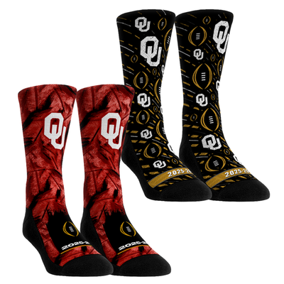  Oklahoma Sooners Rock Em Youth 2025-26 College Football Playoff Two-Pack Crew Sock Set