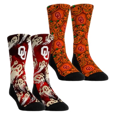 Oklahoma Sooners Rock Em Youth Halloween Crew Socks 2-Pack Set - Orange