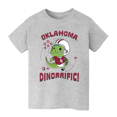 Oklahoma Sooners Vive La Fete Youth Dinorrific T-Shirt - Gray