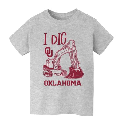 Oklahoma Sooners Vive La Fete Youth Excavator T-Shirt - Gray
