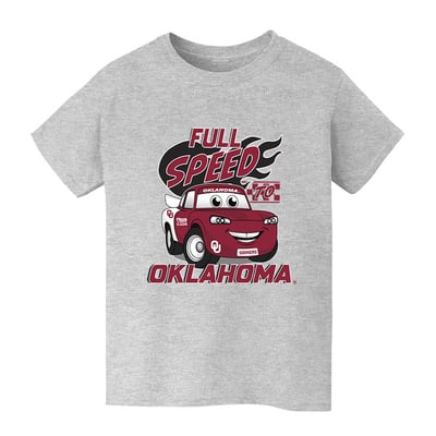  Oklahoma Sooners Vive La Fete Youth Full Speed T-Shirt - Gray