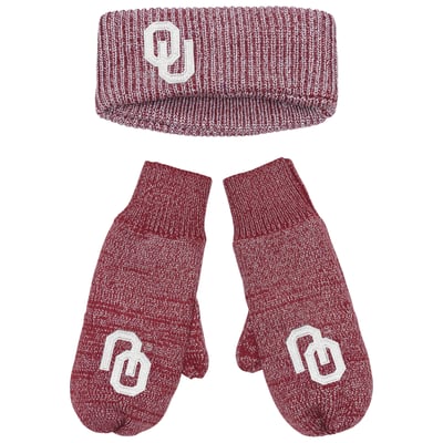 Oklahoma Sooners ZooZatz Lurex Headband & Mittens Bundle
