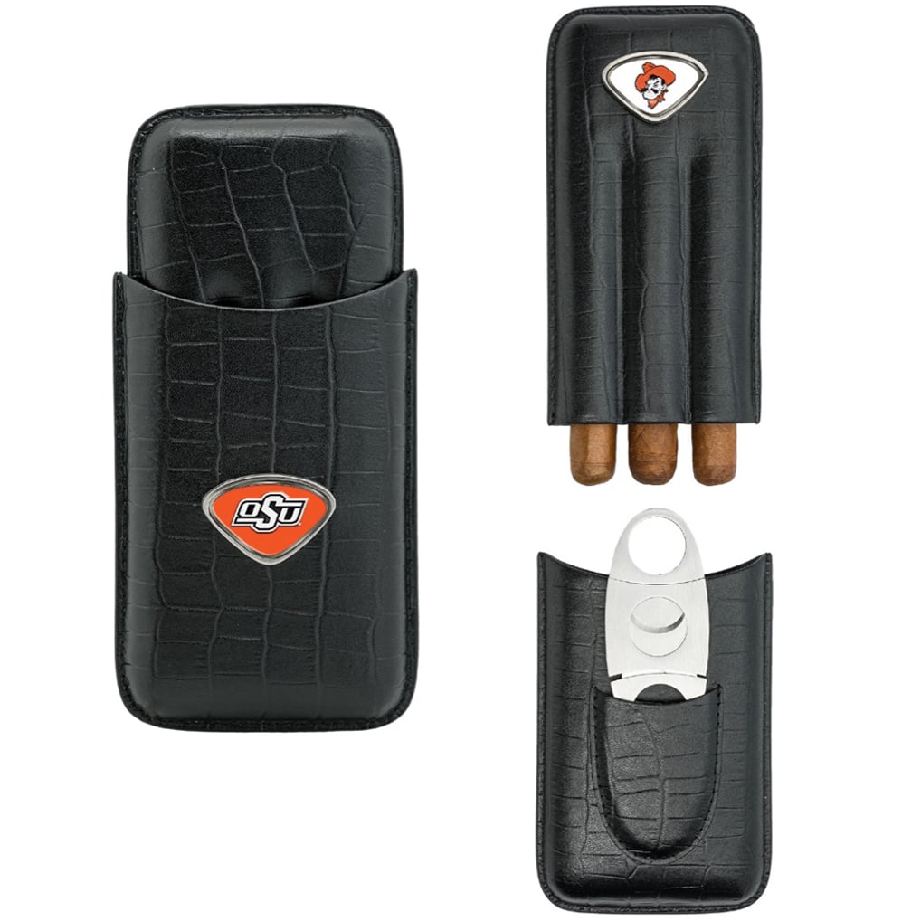 Oklahoma State Cowboys Cigar Case - Black