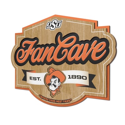 Oklahoma State Cowboys Fanpoint 12.5" x 17" Fan Cave Sign