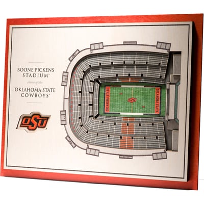 Oklahoma State Cowboys Fanpoint 17'' x 13'' 5-Layer StadiumView 3D Wall Art