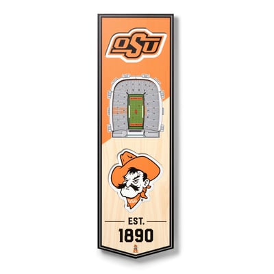 Oklahoma State Cowboys Fanpoint 6'' x 19'' 3D StadiumView Banner