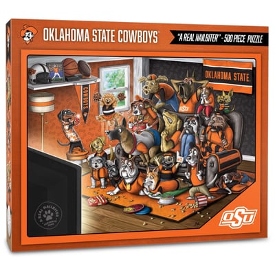 Oklahoma State Cowboys Fanpoint Purebred Fans 18'' x 24'' A Real Nailbiter 500-Piece Puzzle