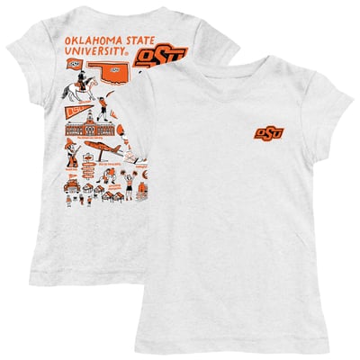  Oklahoma State Cowboys Vive La Fete Girls Toddler Impressions Artwork T-Shirt - White
