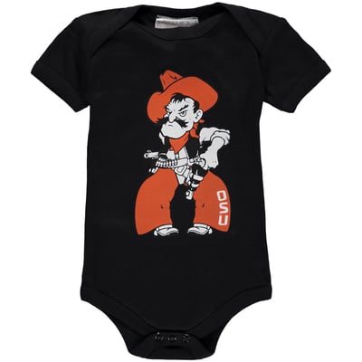 Oklahoma State Cowboys Two Feet Ahead Infant Big Logo Bodysuit - Black
