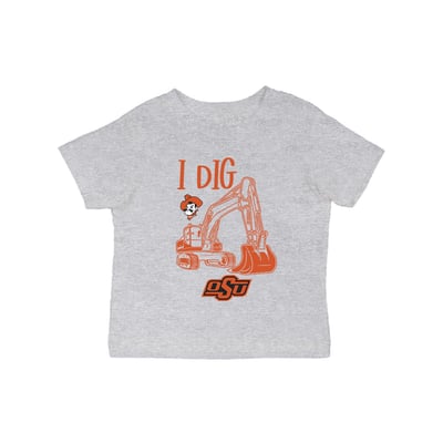 Oklahoma State Cowboys Vive La Fete Infant Excavator T-Shirt - Gray