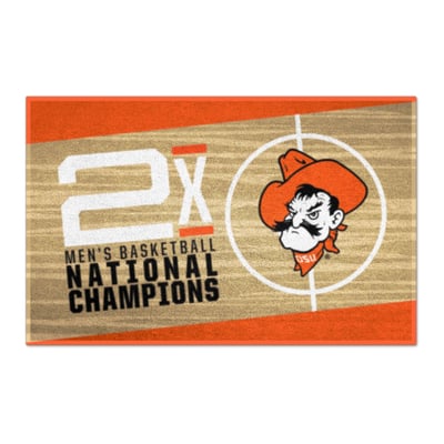 Oklahoma State Cowboys Logo Brands Men's Basketball National Champions 19" x 30" Dynasty Starter Mat