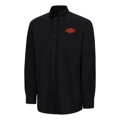  Oklahoma State Cowboys Ariat Wrinkle Free Classic Button-Down Shirt - Black