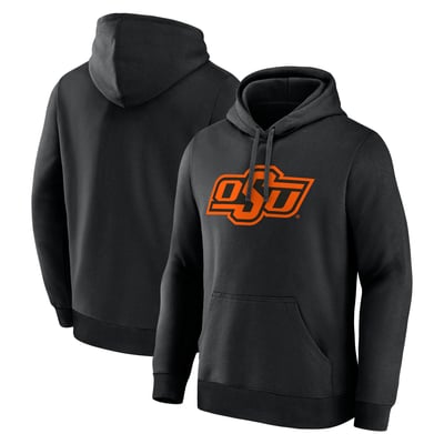  Oklahoma State Cowboys Logo Athletic Primary Logo Fleece Pullover Hoodie - Black