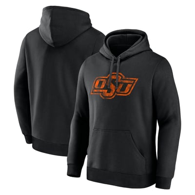  Oklahoma State Cowboys Logo Athletic Primary Logo Fleece Pullover Hoodie - Black