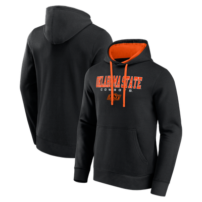Oklahoma State Cowboys Logo Athletic Contrast Lined Hoodie - Black/Orange