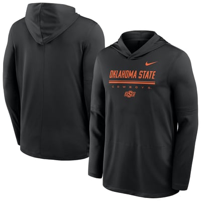 Oklahoma State Cowboys Nike 2026 Sideline Dri-FIT Lightweight Hooded Top - Black