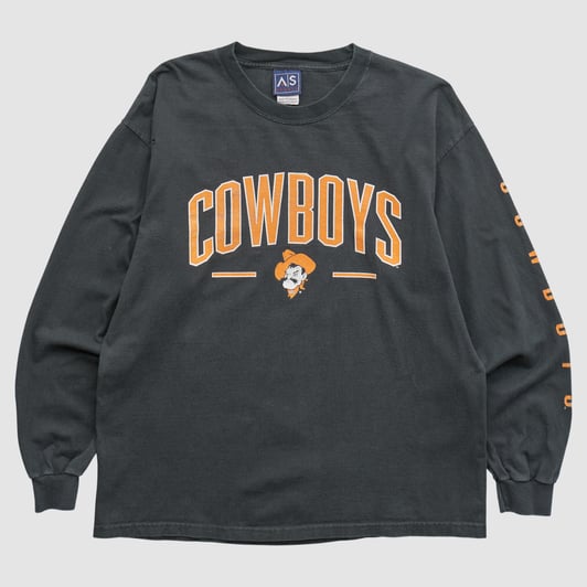 Oklahoma State Cowboys AS Sports 2000s Long Sleeve T-shirt - Black - M by Fanatics Real Vintage