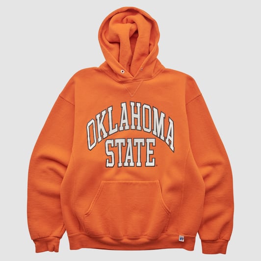 Oklahoma State Cowboys Russell 2010s Hooded Pullover Sweatshirt - Orange - S by Fanatics Real Vintage