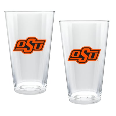 Oklahoma State Cowboys Two-Piece 16oz. Double Play Pint Glass Set