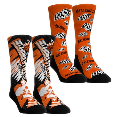 Oklahoma State Cowboys Rock Em Unisex Two-Piece Team Blast Crew Socks Set