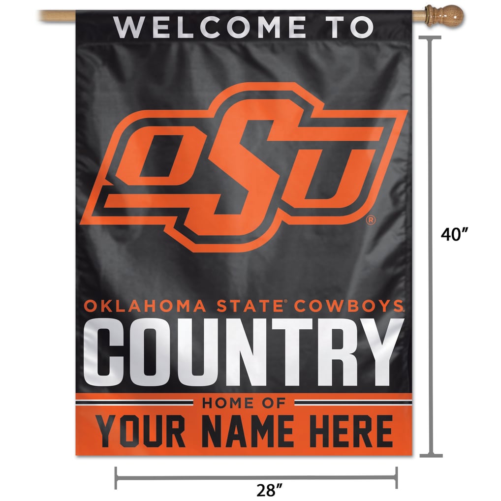 Oklahoma State Cowboys WinCraft Personalized 27'' x 37'' Single-Sided Vertical Banner