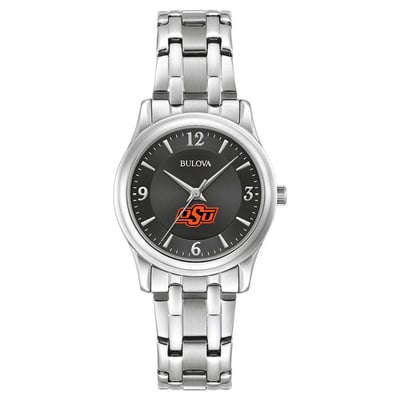 Oklahoma State Cowboys Bulova Women's Corporate Collection Stainless Steel Watch - Black