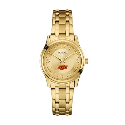 Oklahoma State Cowboys Bulova Women's Gold-Tone Watch