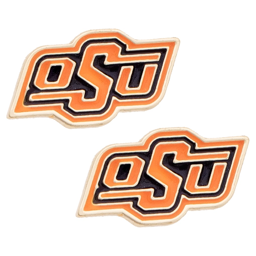 Oklahoma State Cowboys CANVAS Style Women's Logo Stud Earrings