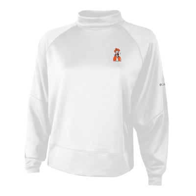  Oklahoma State Cowboys Columbia Women's Par-Performance Raglan Dolman Mock Neck Sweatshirt - White