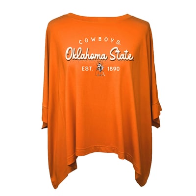 Oklahoma State Cowboys Flying Colors Apparel Women's Felicity Flowy T-Shirt - Orange
