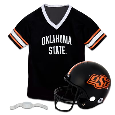 Oklahoma State Cowboys Franklin Sports Youth NCAA Deluxe Helmet & Jersey Set