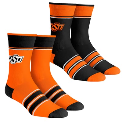  Oklahoma State Cowboys Rock Em Youth Multi-Stripe 2-Pack Team Crew Sock Set