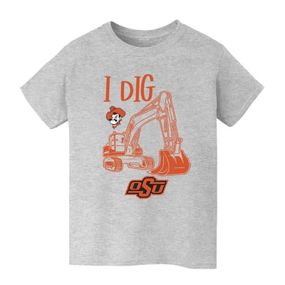 Oklahoma State Cowboys Vive La Fete Youth Excavator T-Shirt - Gray