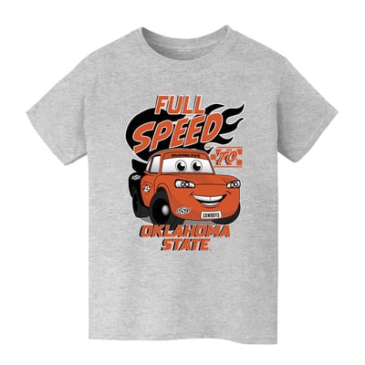  Oklahoma State Cowboys Vive La Fete Youth Full Speed T-Shirt - Gray