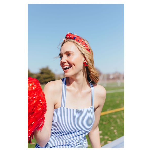 Brianna Cannon Navy Blue Ole Miss Embellished Headband Brianna Cannon Ole Miss Headband main image 4