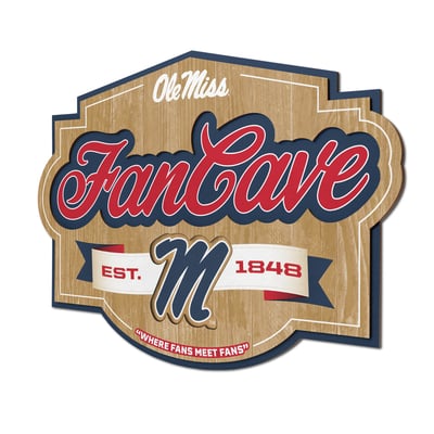 Ole Miss Rebels Fanpoint 12.5" x 17" Fan Cave Sign