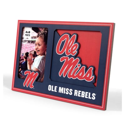 Ole Miss Rebels Fanpoint 3D Logo Series Picture Frame