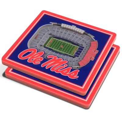 Ole Miss Rebels Fanpoint 3D StadiumView Coasters