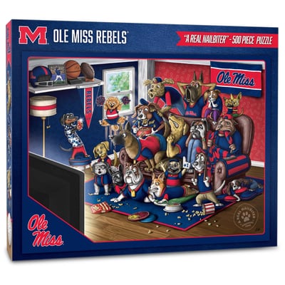 Ole Miss Rebels Fanpoint Purebred Fans 18'' x 24'' A Real Nailbiter 500-Piece Puzzle